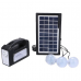 Kit panou solar GDPLUS-GD7 cu 3 becuri si lanterna inclusa 